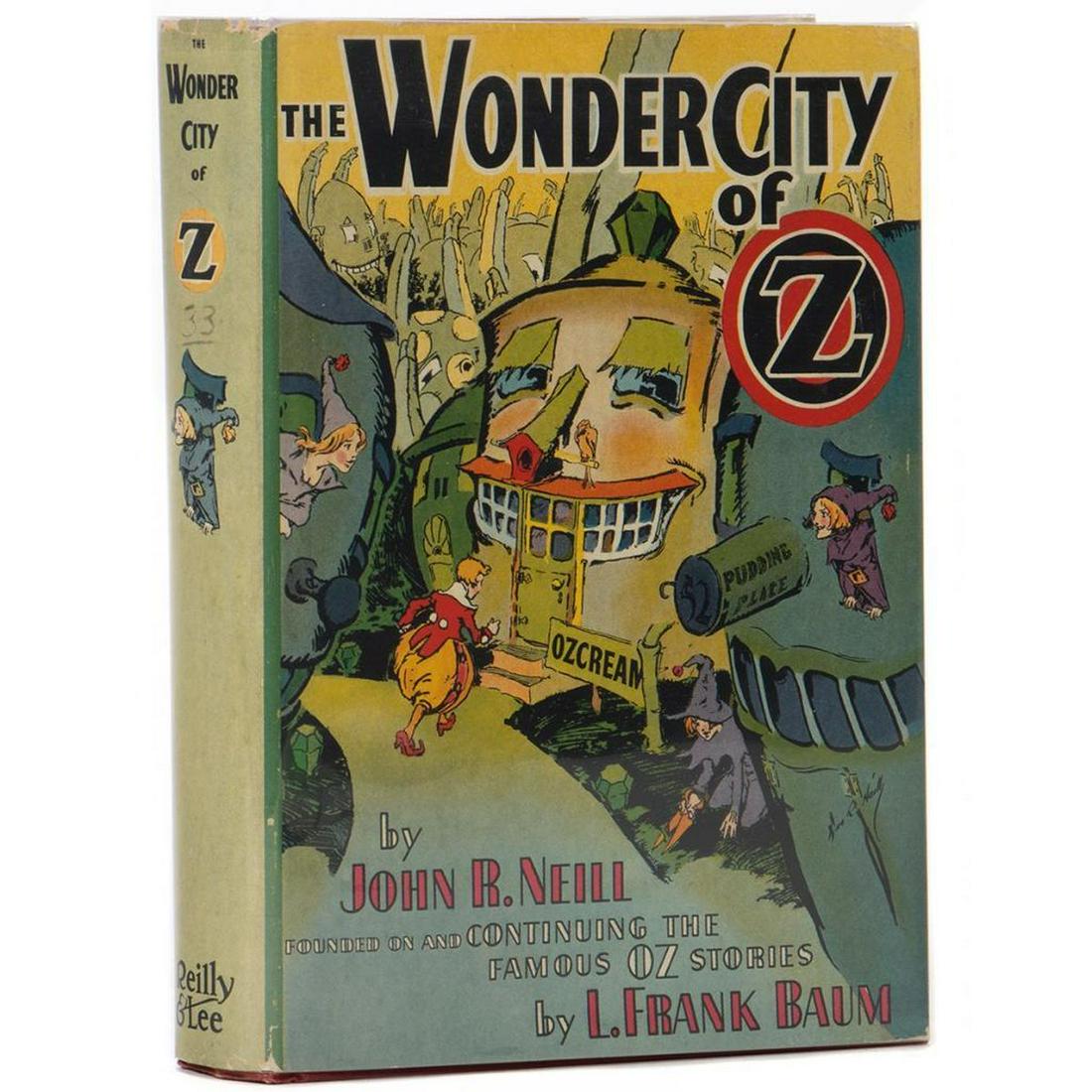 The Wonder City of Oz, written and illustrated by John: The Wonder City of Oz, written and illustrated by John R. Neill. Reilly & Lee 1940 (1941 2nd printing in dust jacket listing titles through Scalawagons. lllustrated by Neill in black and 11 white. Ori
