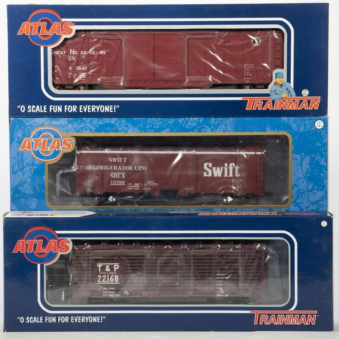 Atlas O Gauge. Box, Stock, Reefer. GN, T&P, Swift (1 of 1)