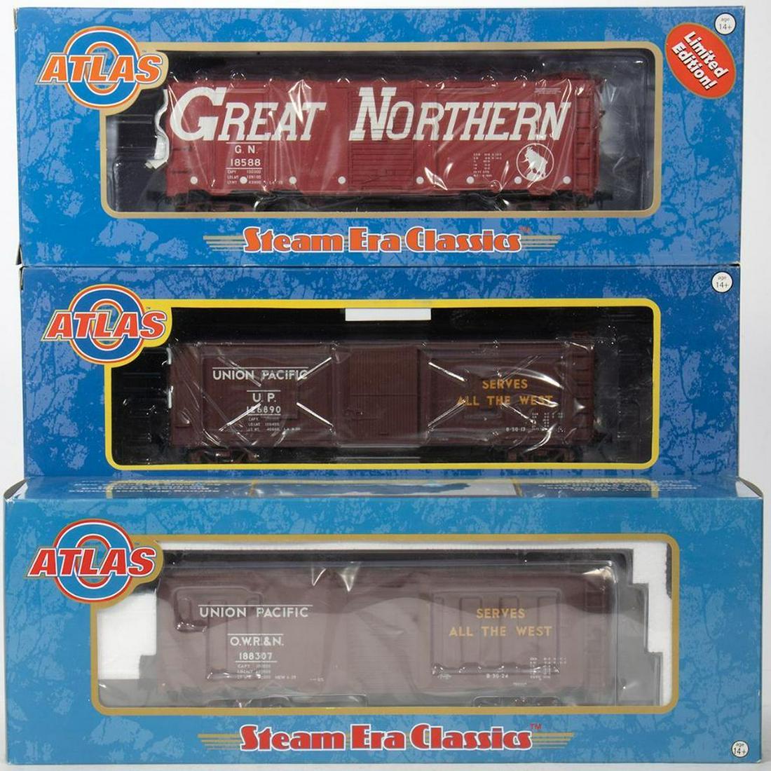 Atlas O Gauge. Box Cars. UP, UP, GN (1 of 1)