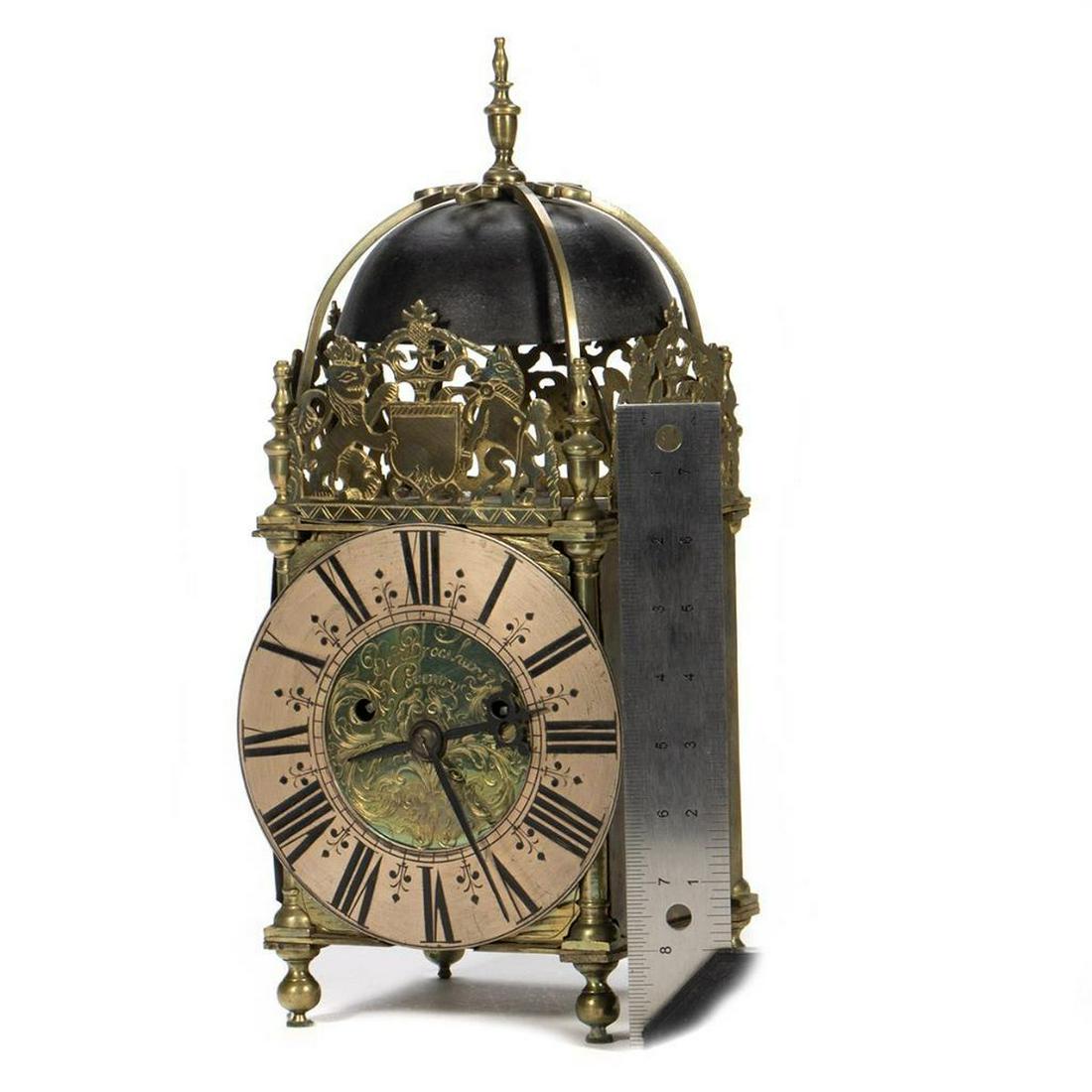 English Brass Lantern Clock, Late 18th Century (1 of 7)