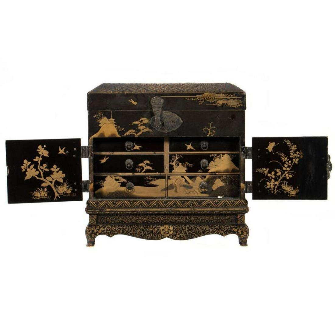 Late 19th Century Chinese Lacquer Box with Drawers (1 of 9)