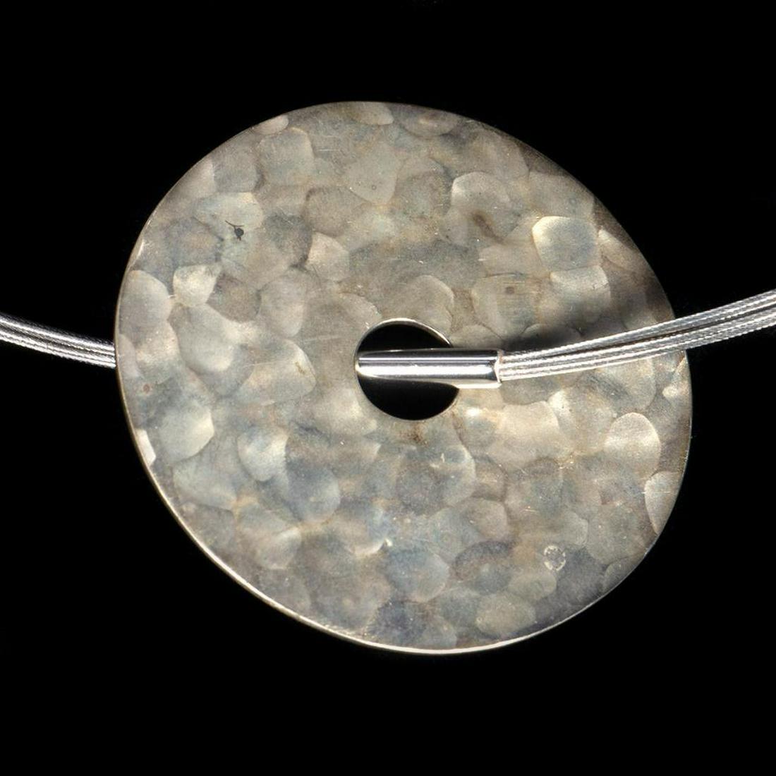 Dinh Van 18k white gold and silver necklace, French (1 of 3)