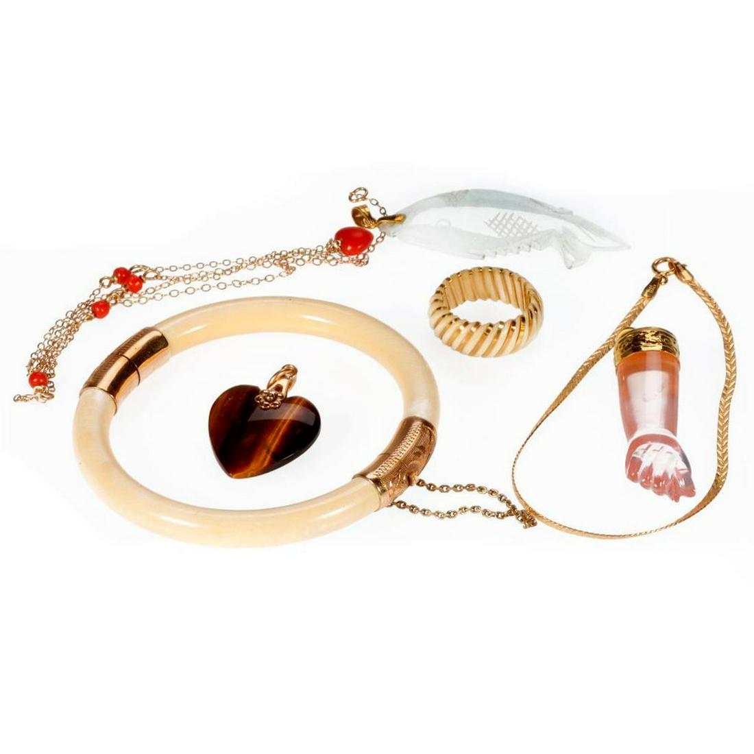 Collection of stone-set, 14k gold jewelry (1 of 2)