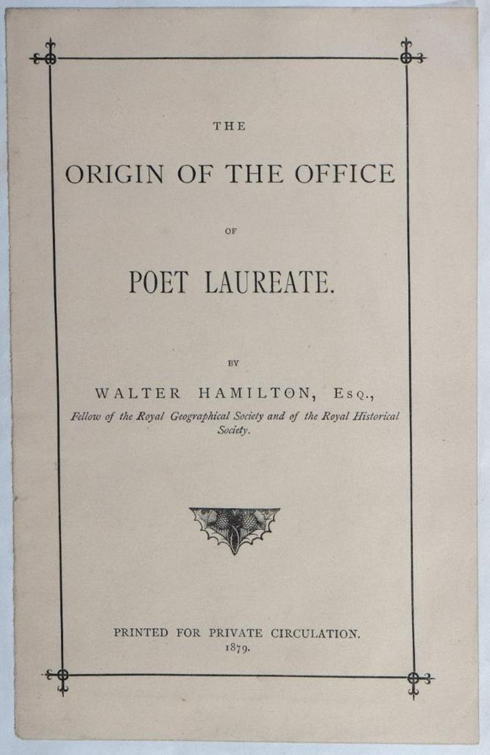 Literary Scrapbook on English Poet Laureates, 1878 (1 of 9)