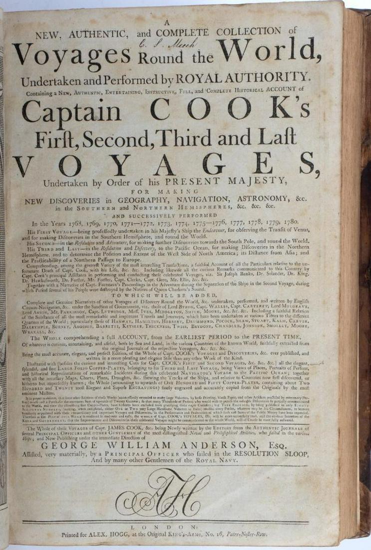 Cook's Voyages Around the World; Anderson, 1781 (1 of 11)