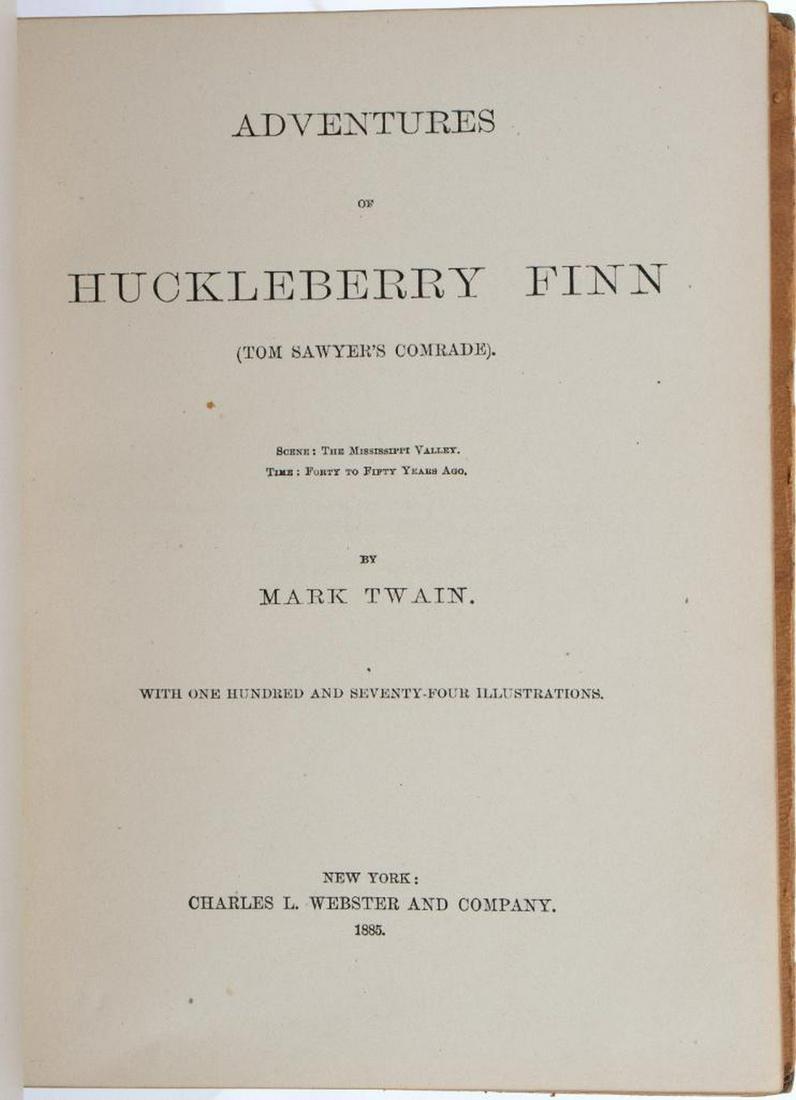 Huckleberry Finn, Leather, 1885 First Edition (1 of 6)