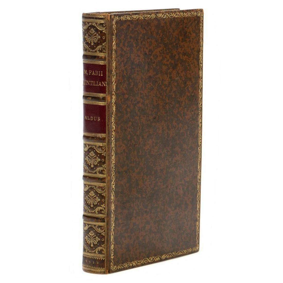 Quintilianus, Oratoriarum, Aldine Press, 1522 (1 of 5)