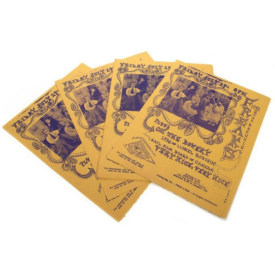 Straight Ashbury Viewing Society Handbill, 1966 (1 of 2)