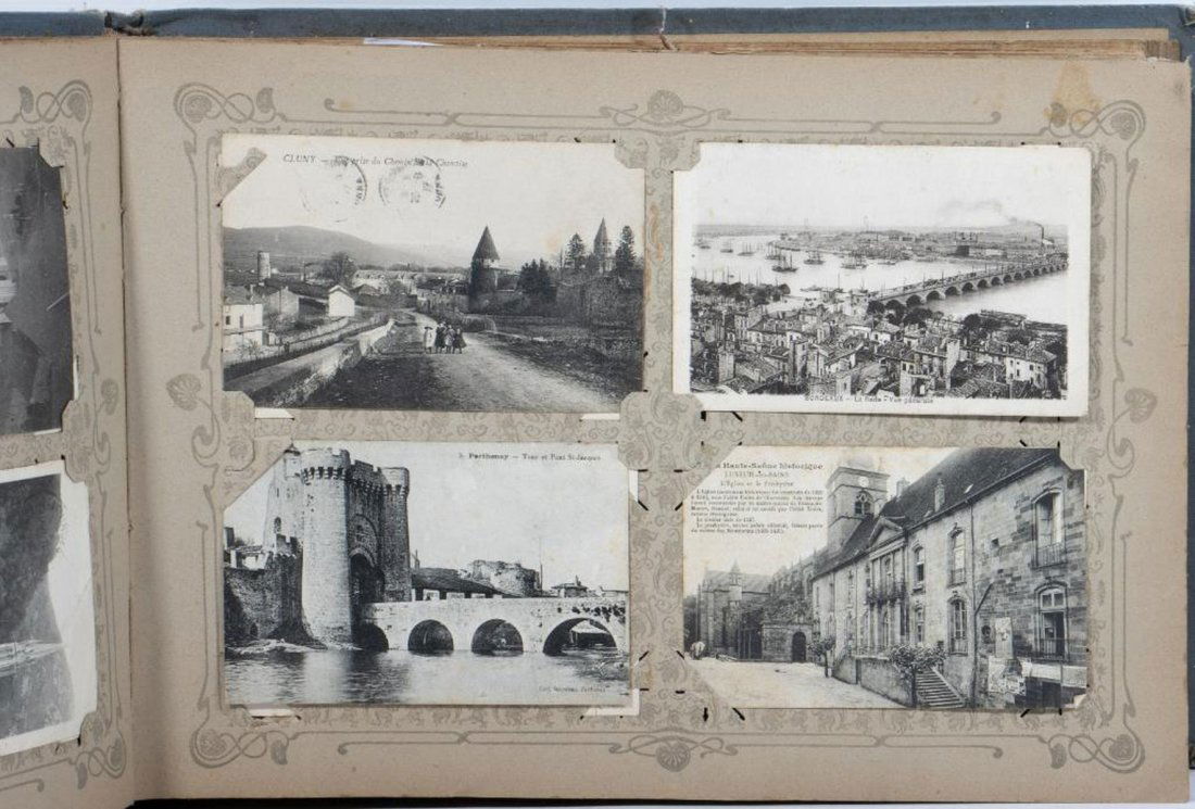 1900s Floral French Postcard Album with Cards (1 of 8)