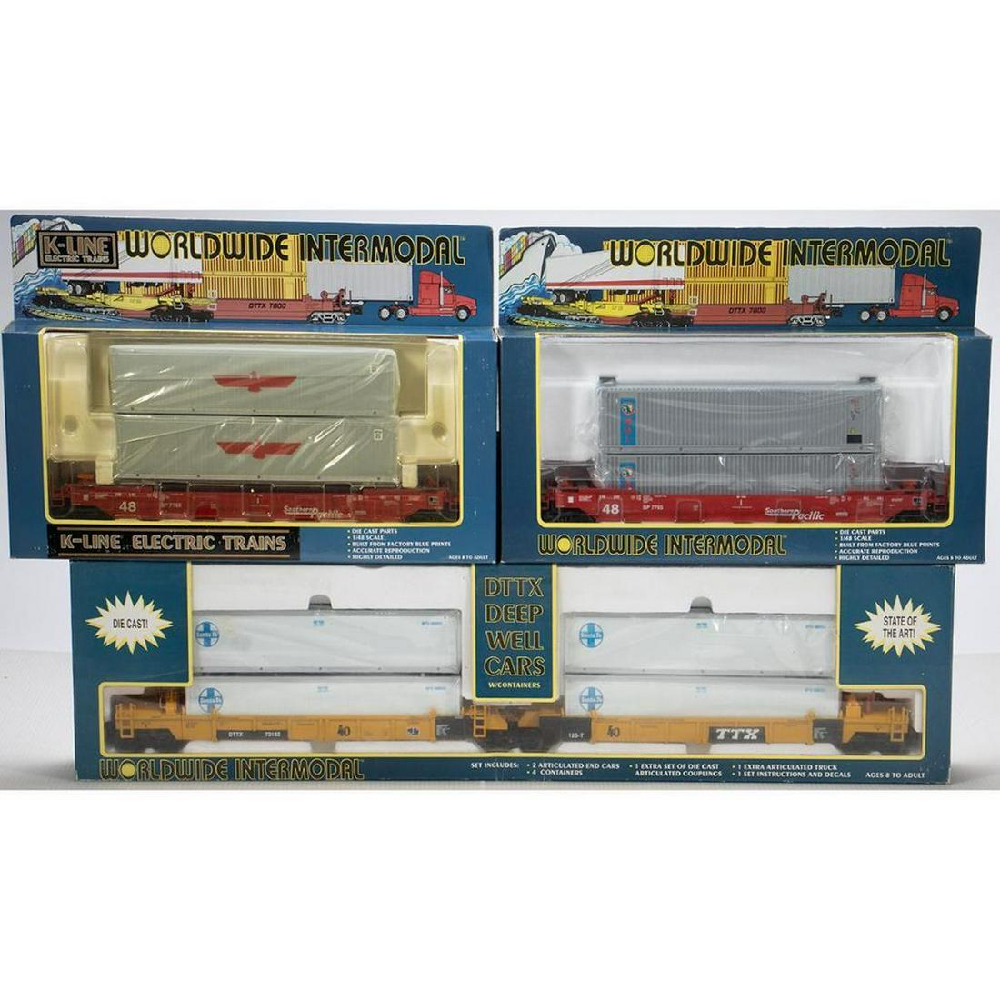 (2) K-Line Worldwide Intermodal K-7765 Southern Pacific (1 of 3)