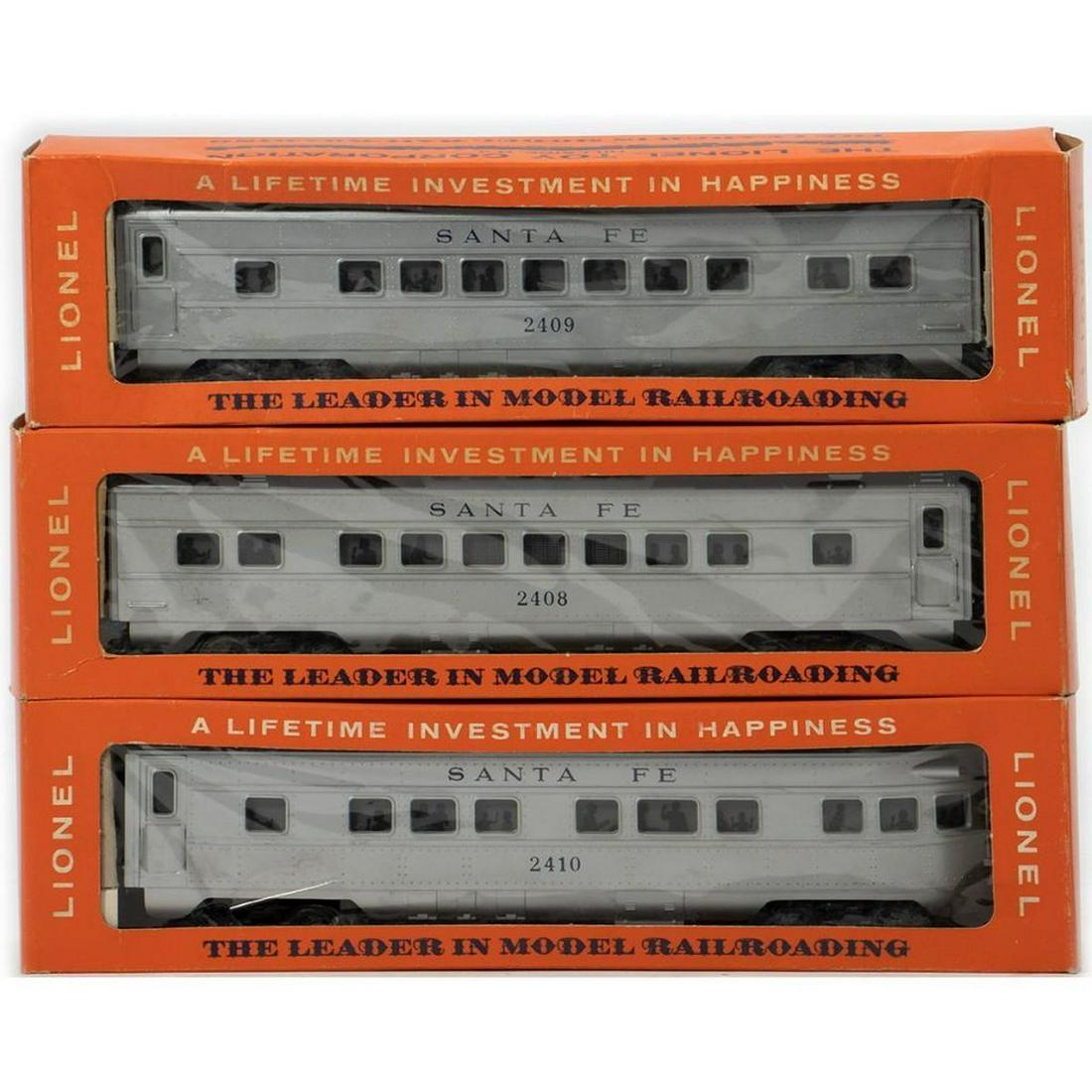 Lionel Post War Santa Fe Passenger Cars 2408, 2409, (1 of 2)