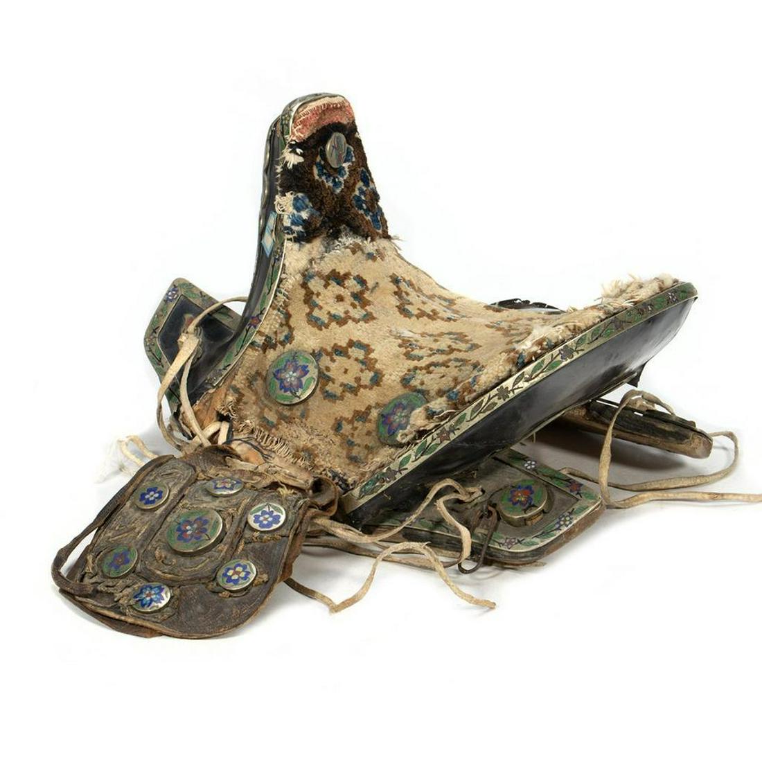 Tibetan CloisonnÃ© Saddle (1 of 5)