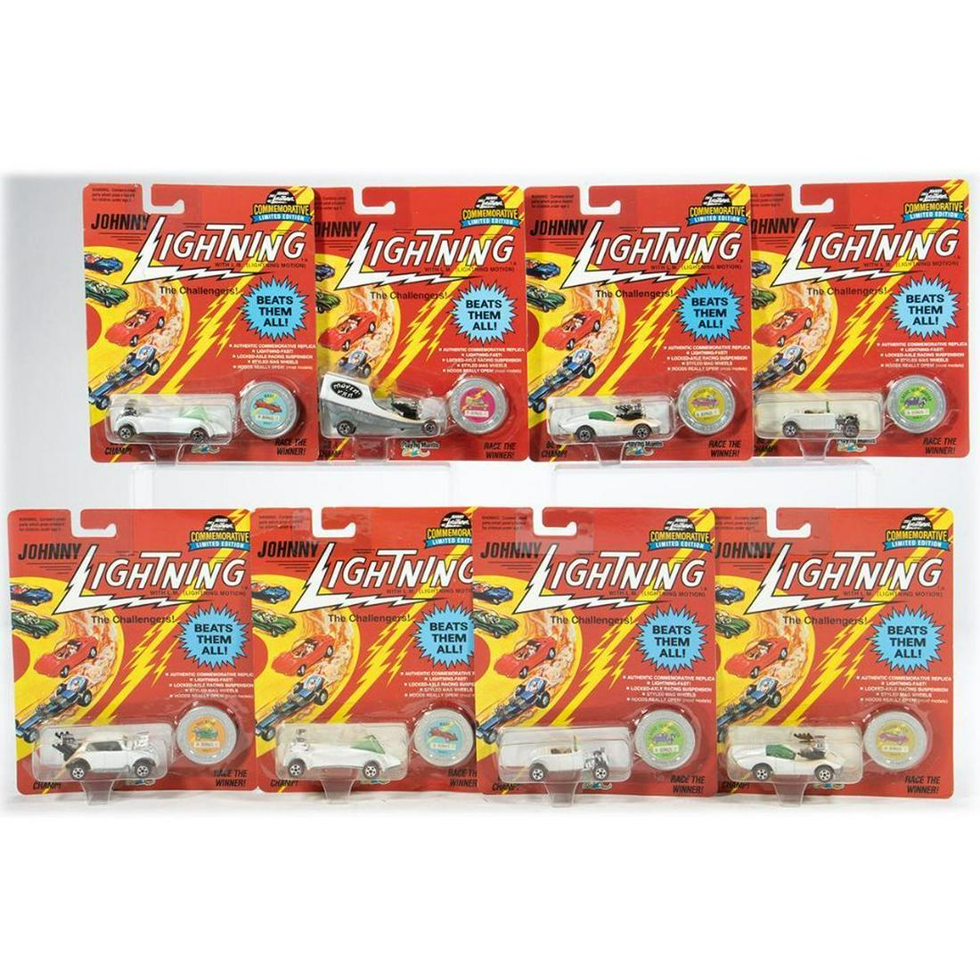 (15) Johnny Lightning Challengers. Token "A Bonus !". Series G, H and K. On unopened original cards. (1 of 5)