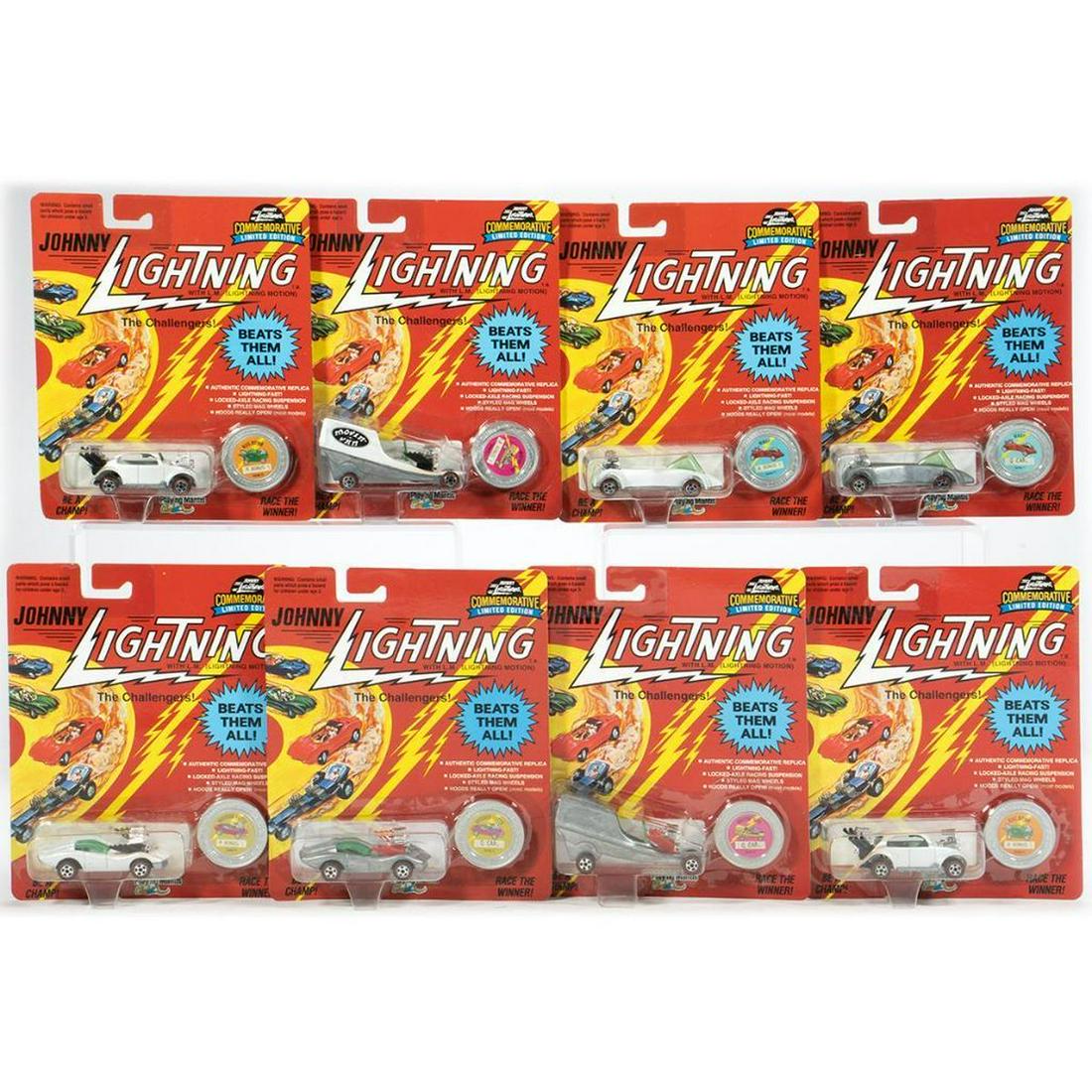 (16) Johnny Lightning The Challengers: "A Bonus !" Token. Series H, G: . "Q CAR Token : Series K. On (1 of 8)
