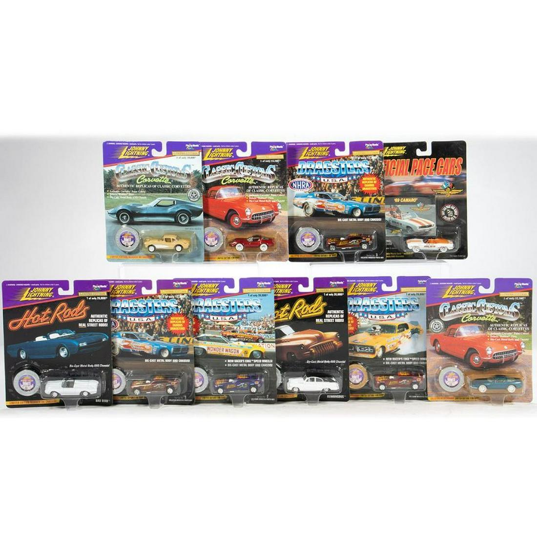 (12) Johnny Lightning White Lightning Token: Dragsters. Classic Customs Corvette. Hot Rods. Official (1 of 6)