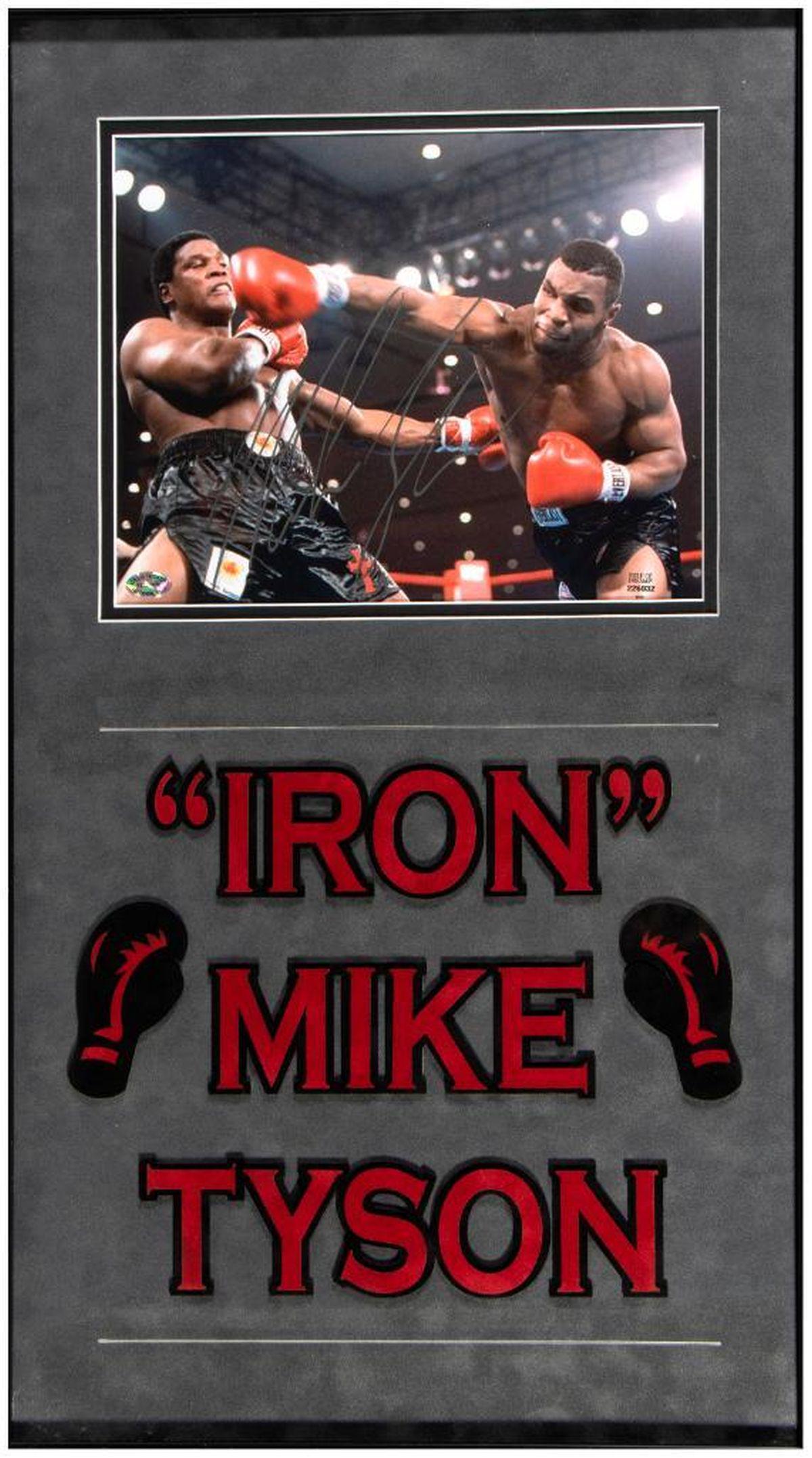 Autographed photograph By Mike Tyson with display frame (1 of 5)