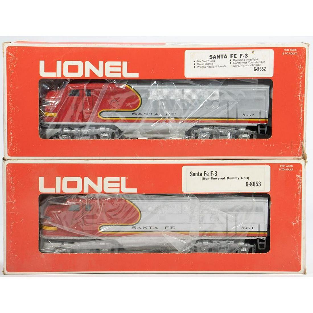 Lionel Santa Fe F-3 A-A: 6-8652 and 6-8653 in original boxes (1 of 3)