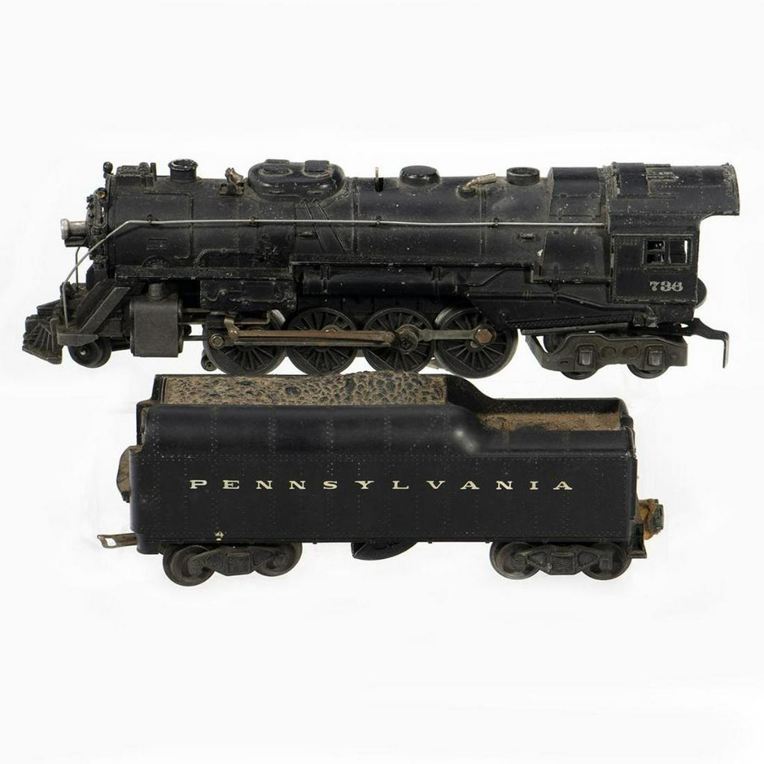 Lionel Postwar 736 2-8-4 with Pennsylvania 2046W-50 8 wheel Tender. (1 of 5)