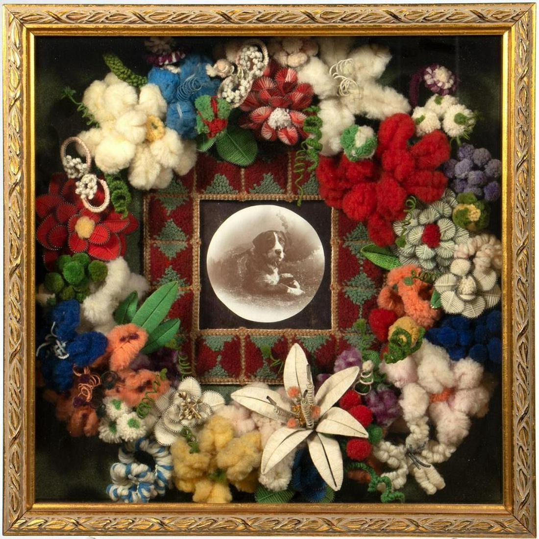 Victorian Wool Work Dog Memorial (1 of 3)