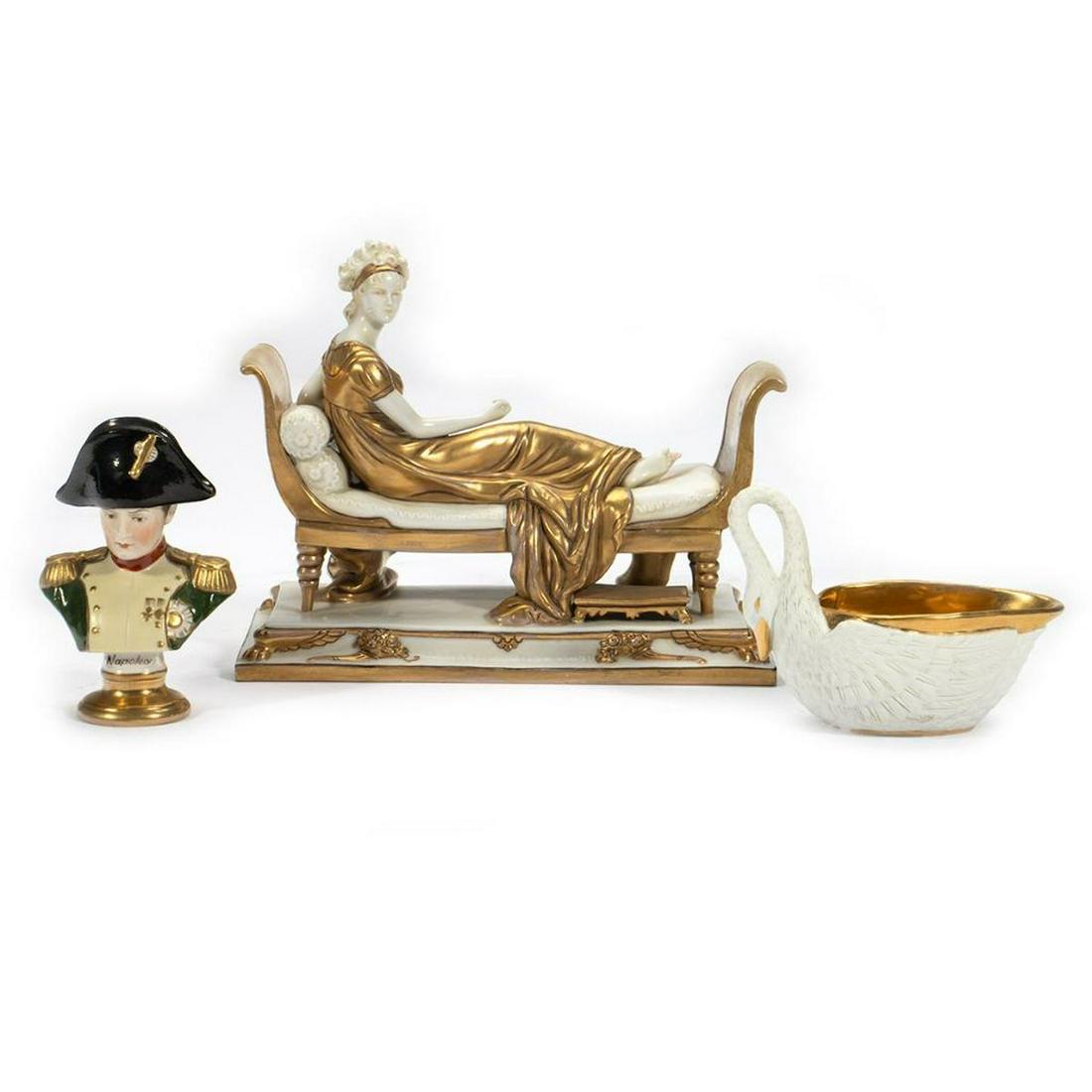 Kister Gilt Porcelain Madame Recamier, with 2 others (1 of 9)