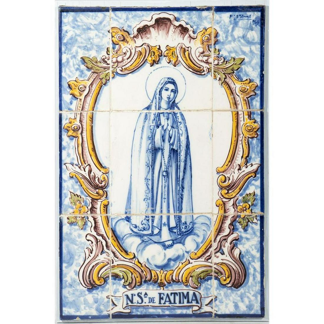 Portuguese Ceramic Tile Plaque (1 of 3)