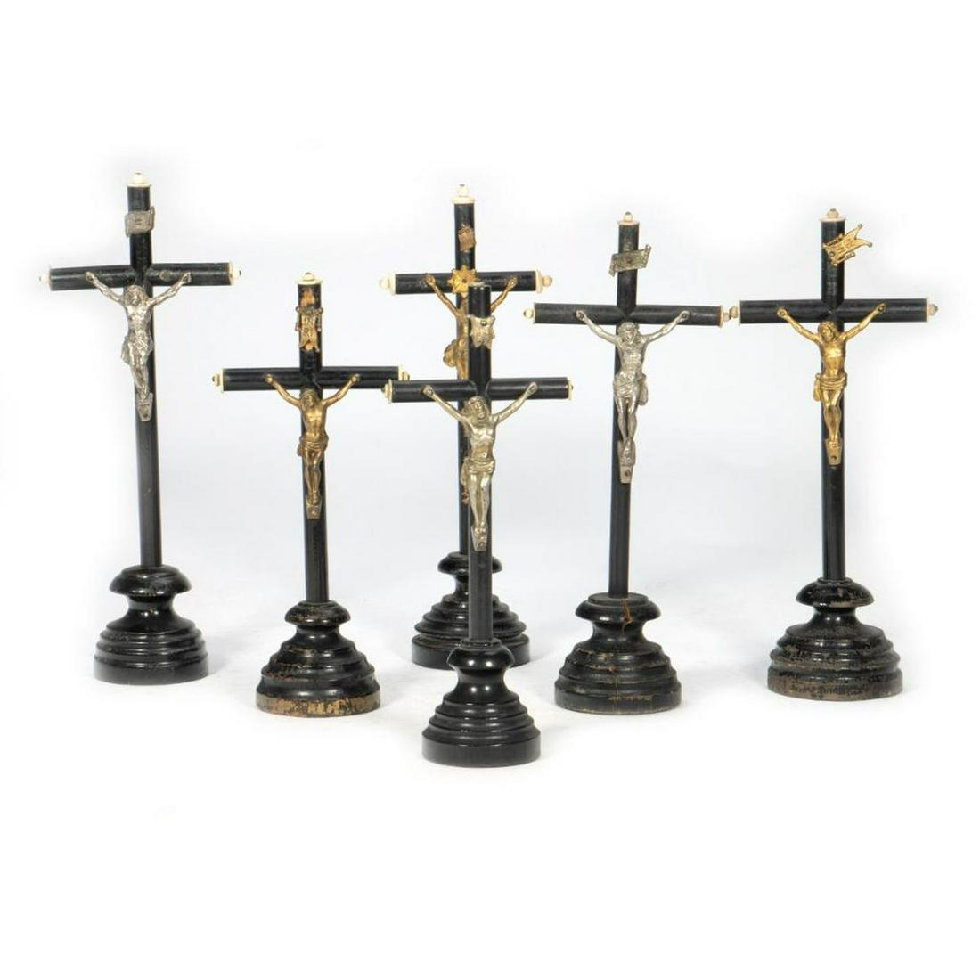 6 Souvenir Standing Wood Crucifixes (1 of 4)