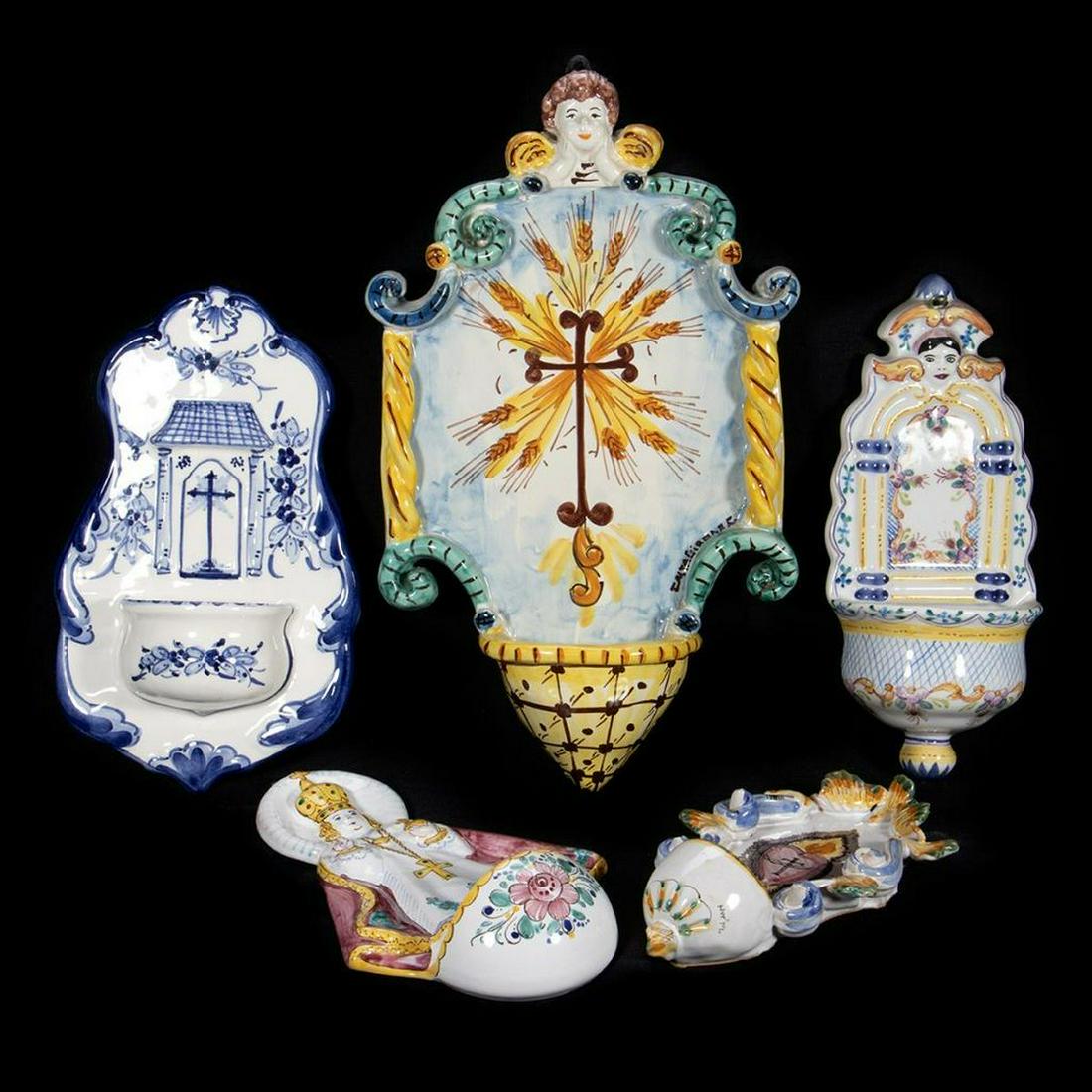 5 Portuguese Ceramic Wall Plaques (1 of 4)