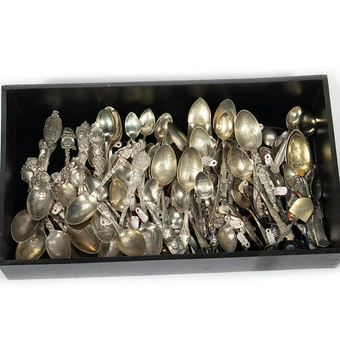 Approx. 80 Sterling Souvenir Teaspoons, incl. Early 20th Century (1 of 6)