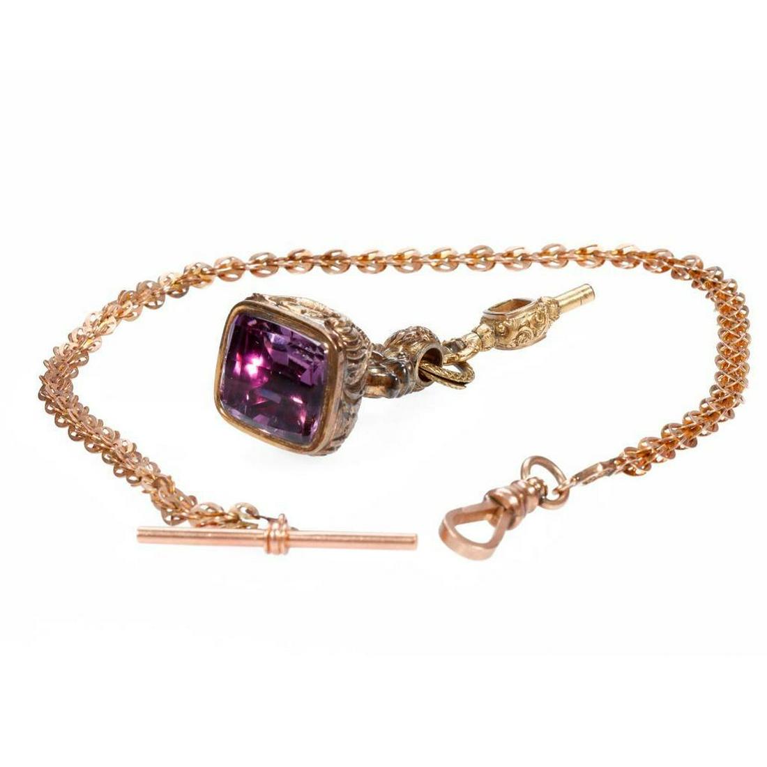 Antique watch chain and fob (1 of 3)