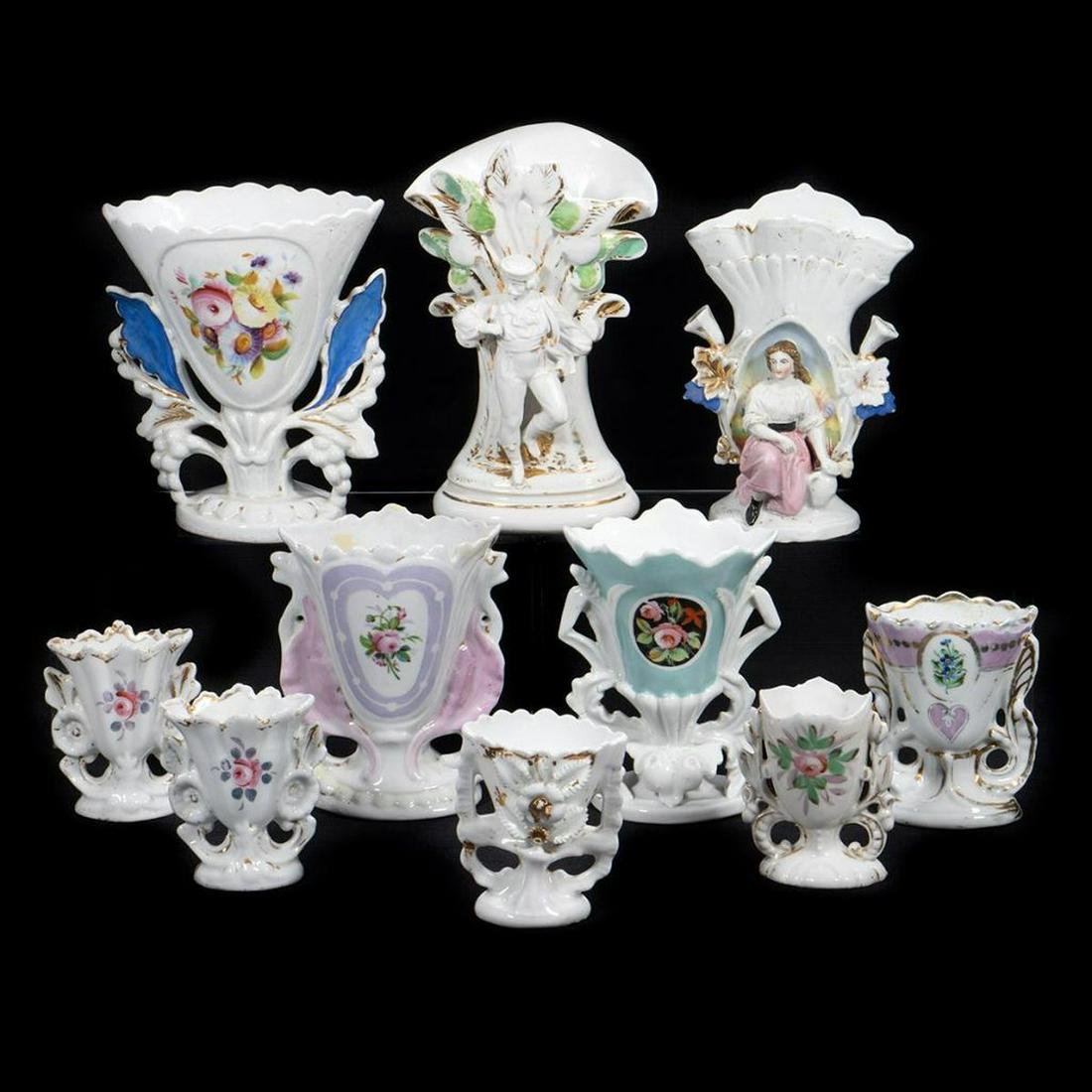 Assortment of Small Gilt and Hand-painted Vases, Late 19th/Early 20th Century (1 of 2)