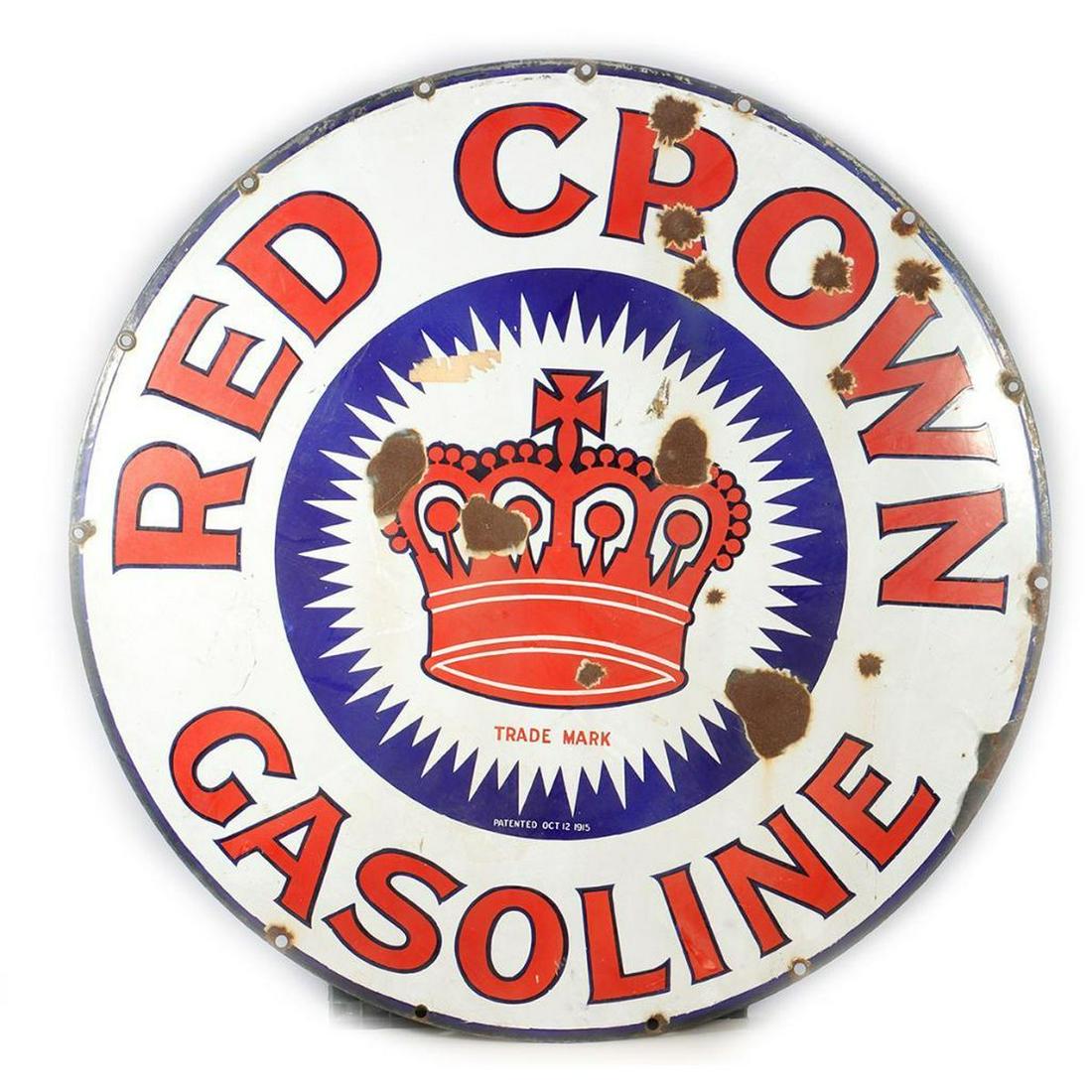 Red Crown Gasoline Sign. (1 of 1)