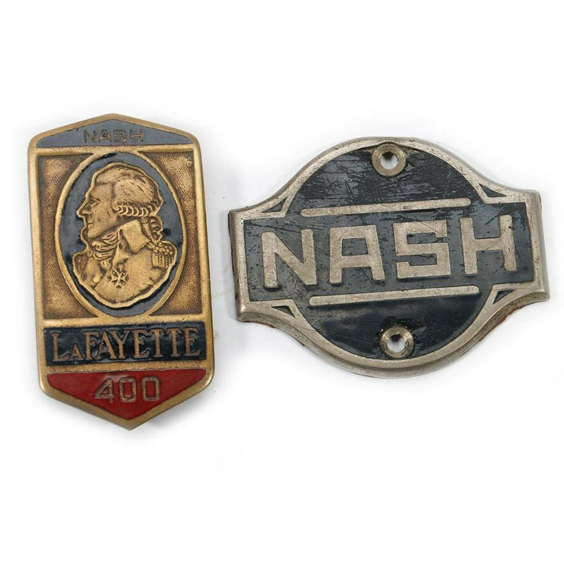 Nash and Nash LaFayette 400 Antique Auto Badges (1 of 2)