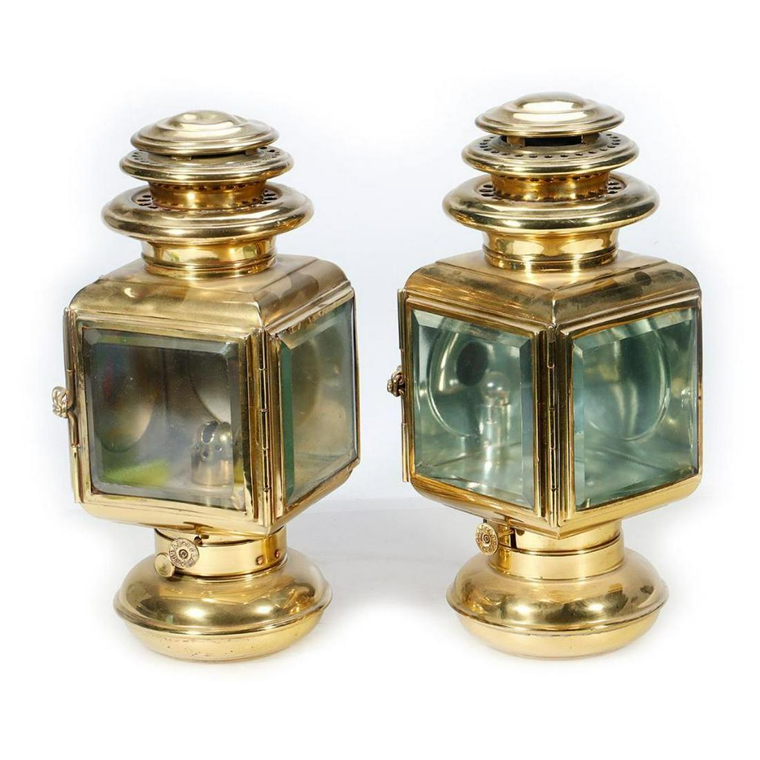 Solar Model 833 Antique Brass Automobile Light and Solar Model 10330 Antique Brass Automobile Light (1 of 3)