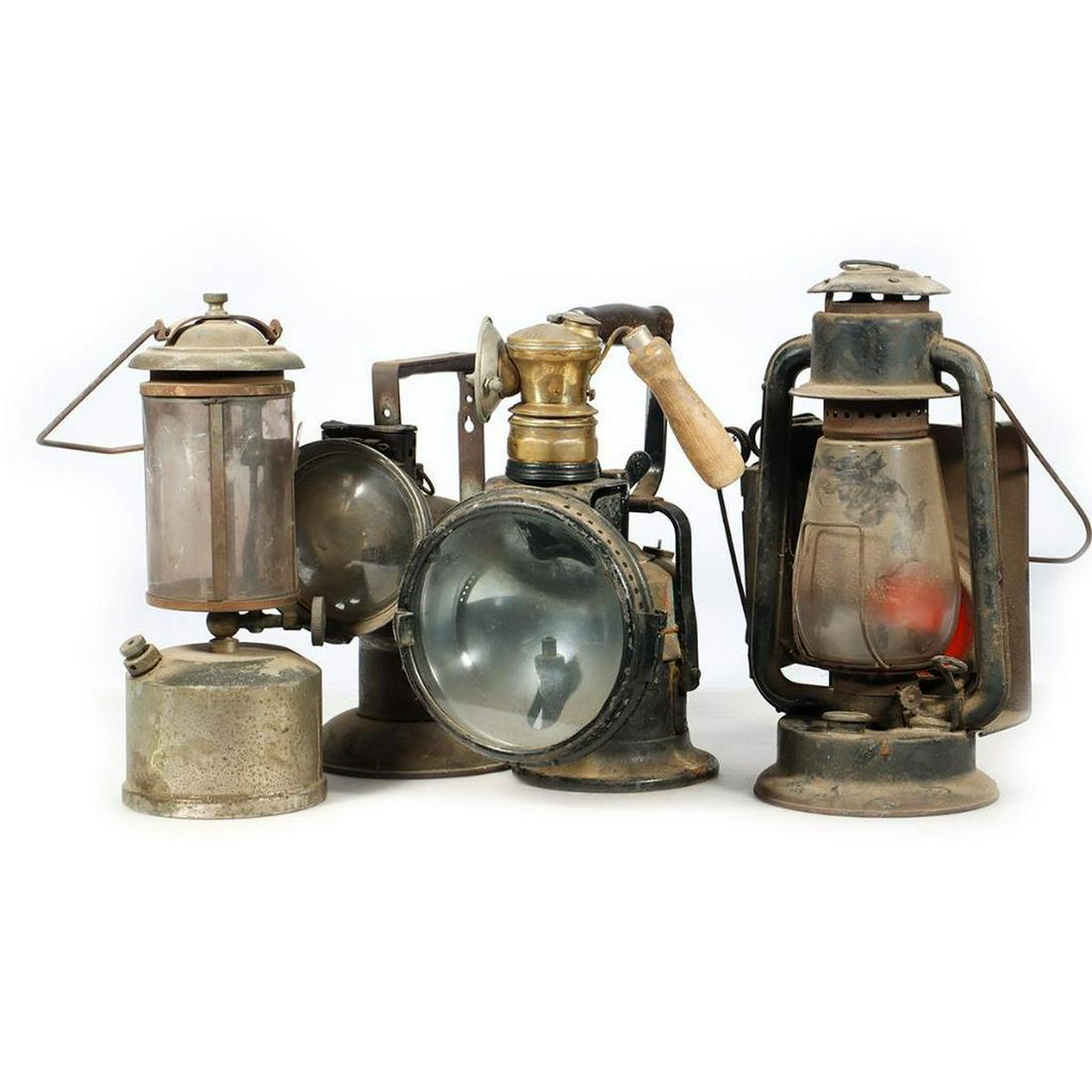 Carbide Lanterns: Oxweld, OSMEKA. Kerosene Lanterns: RISCO No 321, Mica Lenses (1 of 3)