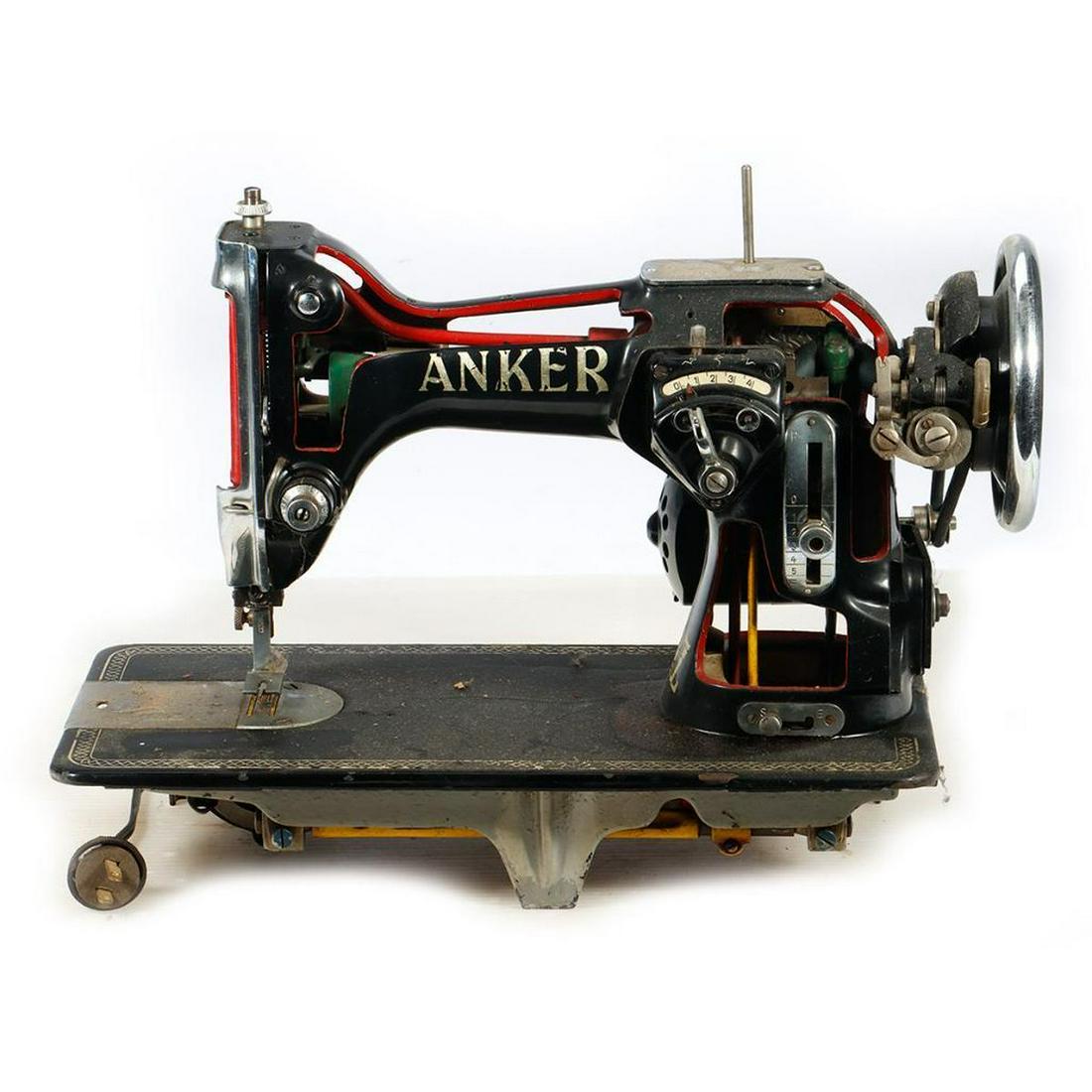 Antique Anker Sewing Machine. Motorized. (1 of 2)