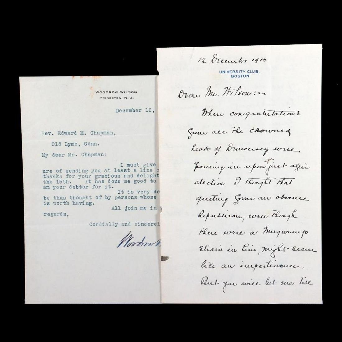 WILSON, WOODROW. 1856-1924. (1 of 4)