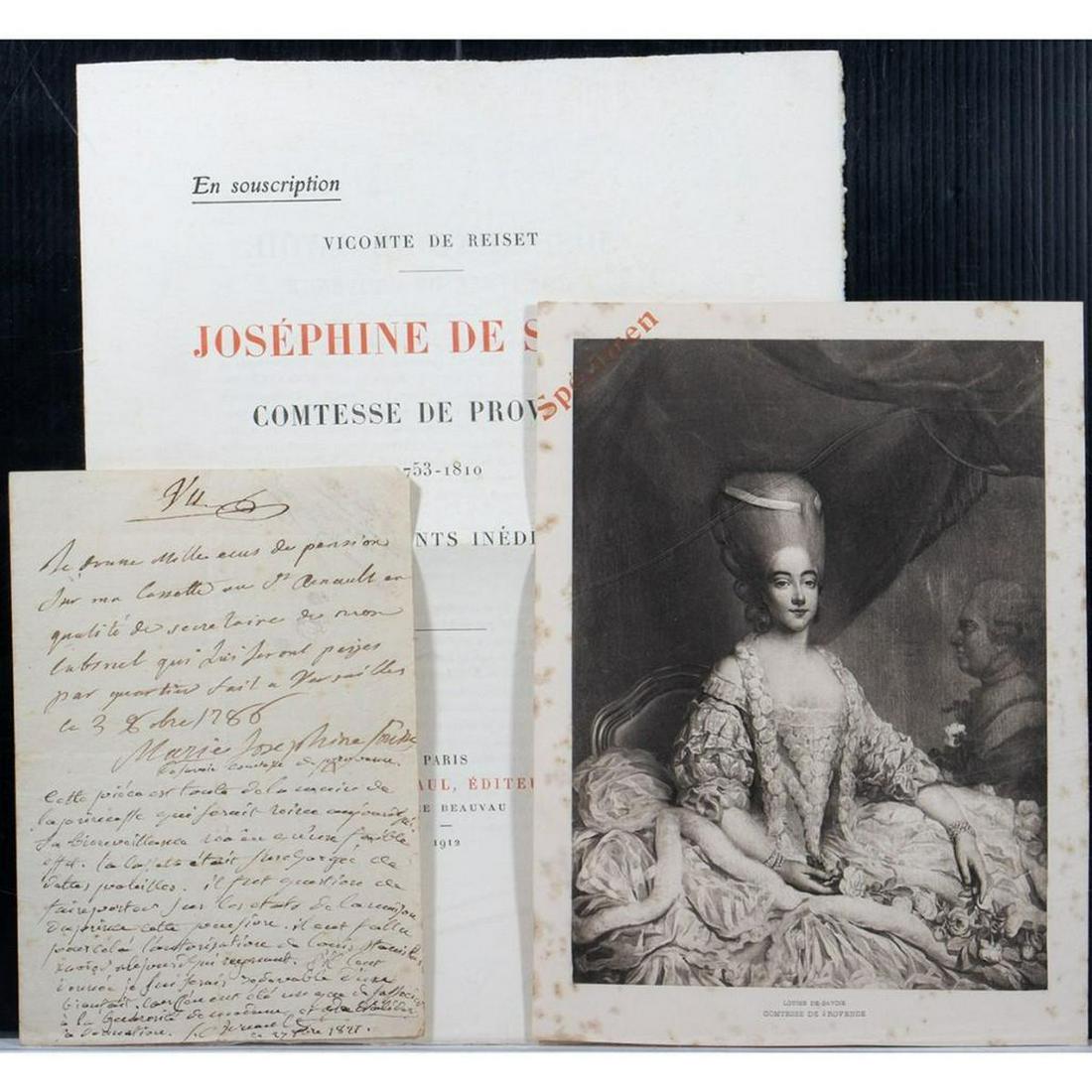 DE SAVOIE, MARIE JOSEPHINE LOUISE. 1753-1810. (1 of 12)