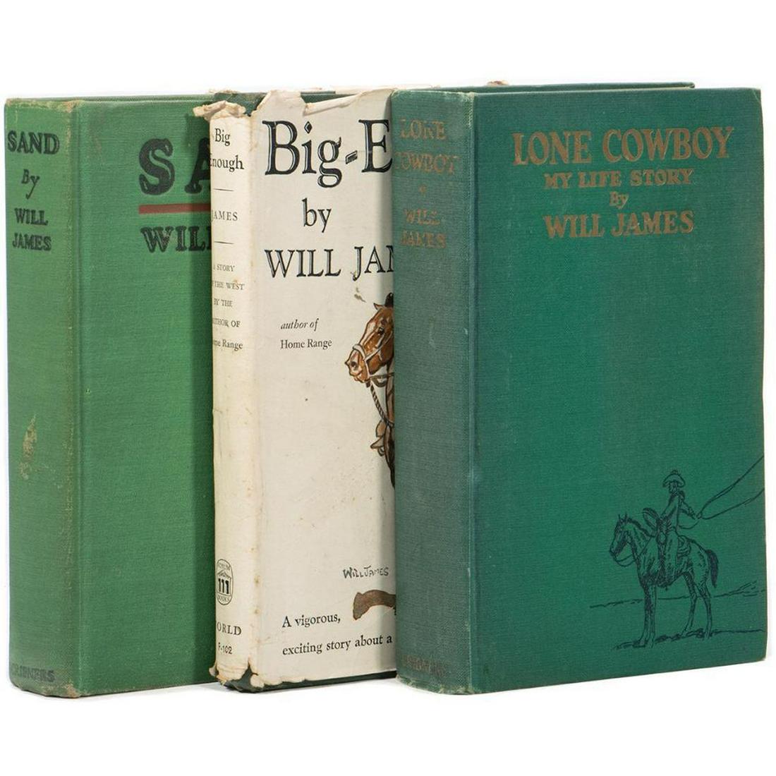 Three Westerns by Will James, incl. First Editions. (1 of 6)