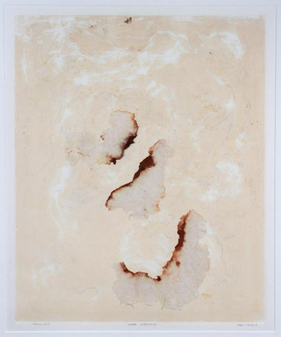 Eleen Auvil (1927 - 2022): Artist: Eleen Auvil (1927 - 2022). Title/Subject: "Wind Dreams." Size: 20 3/4in. x 17in. (sight); 31in. x 25in. (frame). Year Created: 2011. Signature: Signed, dated, titled in pencil at bottom. Mediu