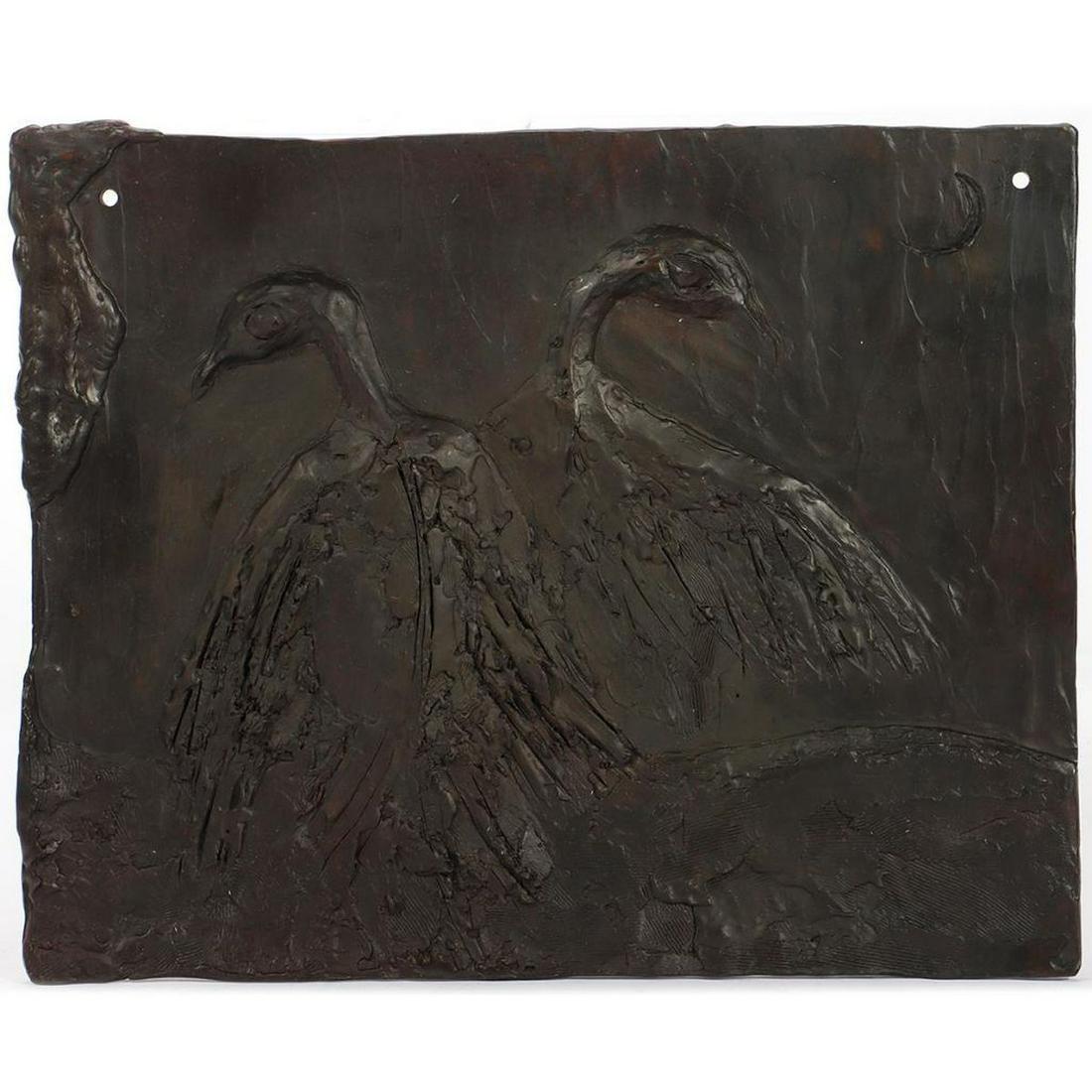 Eleen Auvil (1927 - 2022): Artist: Eleen Auvil (1927 - 2022) Title/Subject: "Mystic Wingspread." Size: 10in. x 12 1/4in. Year Created: Dated verso (not legible). Signature: Signed verso; plastic label with title. Medium/Ground: