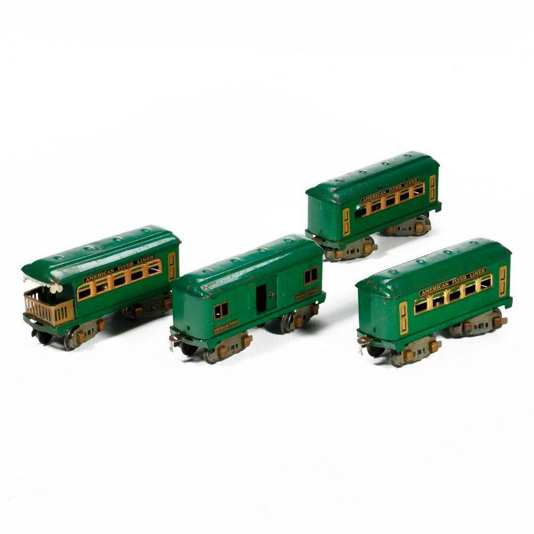 American Flyer O Gauge 6 inch Green Passenger Cars (1 of 3)