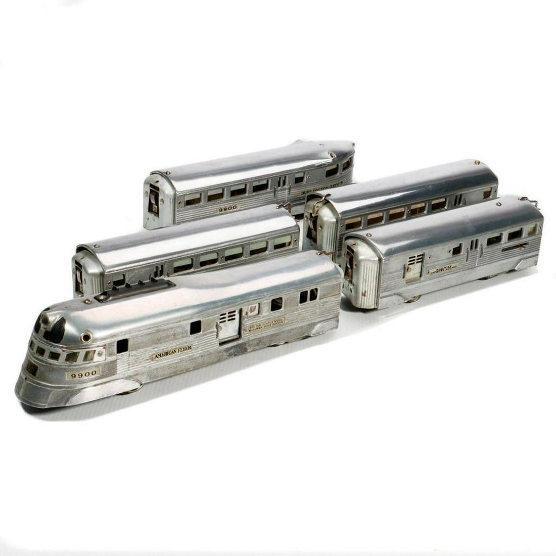 American Flyer O Gauge Five Unit Cast Aluminum Zephyr. (1 of 3)