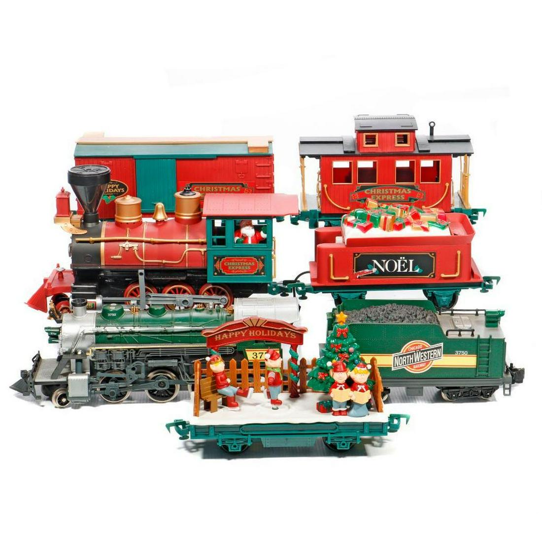 New Bright G Ga 2-6-2 Loco & Tender & Christmas Train (1 of 3)