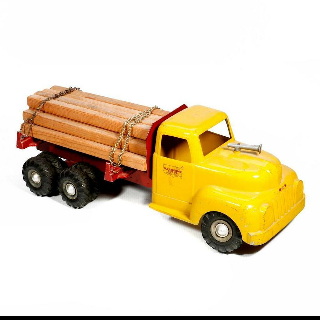 All American Toy Company Timber Toter Jr. Truck. Yellow (1 of 2)