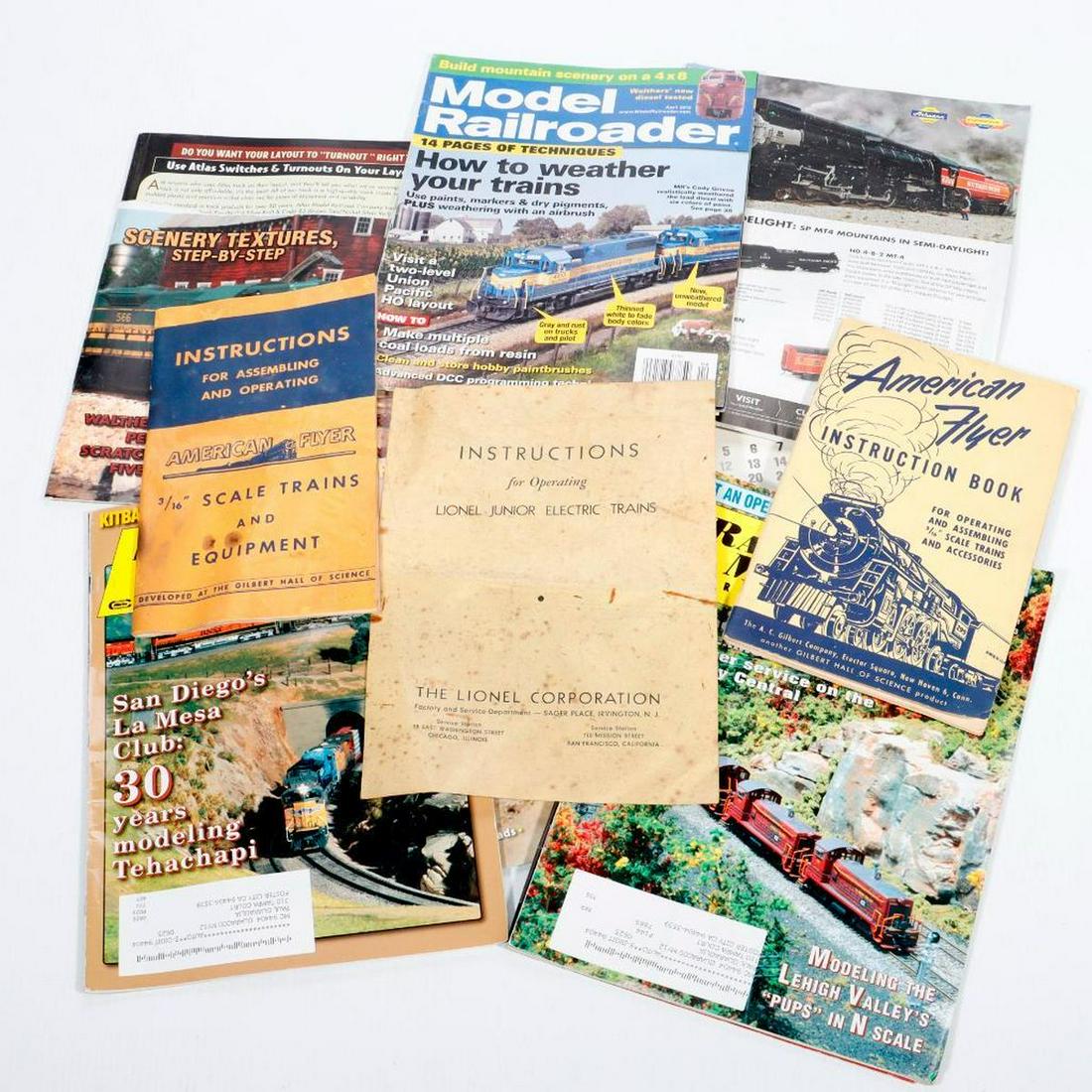 AF and Lionel Instruction Books and assorted train papers (1 of 2)