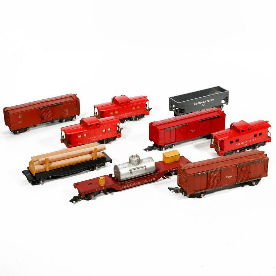 25 American Flyer S Gauge Black Weight Link Coupler Freight Cars (1 of 5)