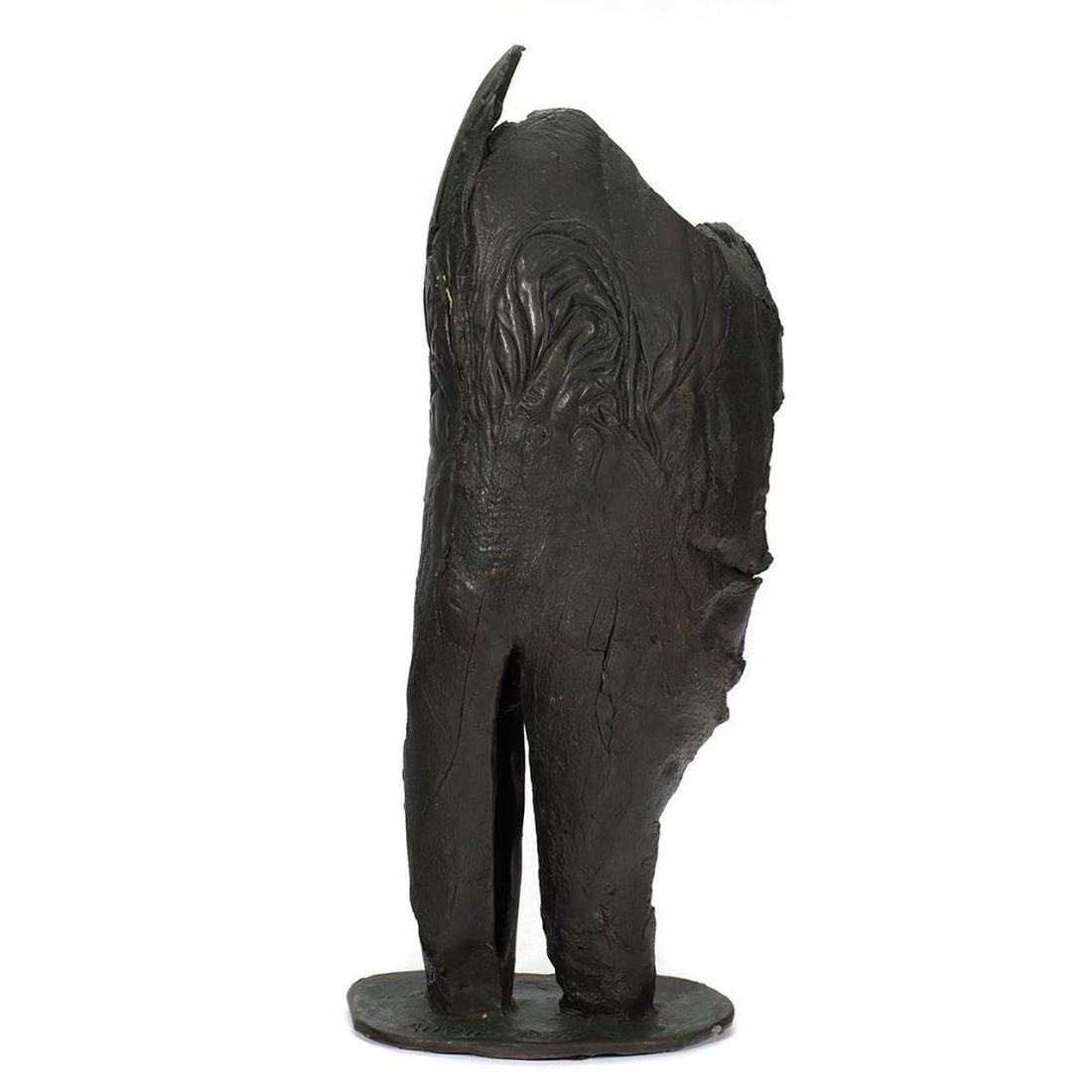 Eleen Auvil (1927 - 2022).: Artist: Eleen Auvil (1927 - 2022). Title/Subject: Two-legged abstract form. Size: 12in. x 4 3/4in. Year Created: 1992. Signature: Signed, dated, and "OR" on base. Medium/Ground: Cast bronze. Condition