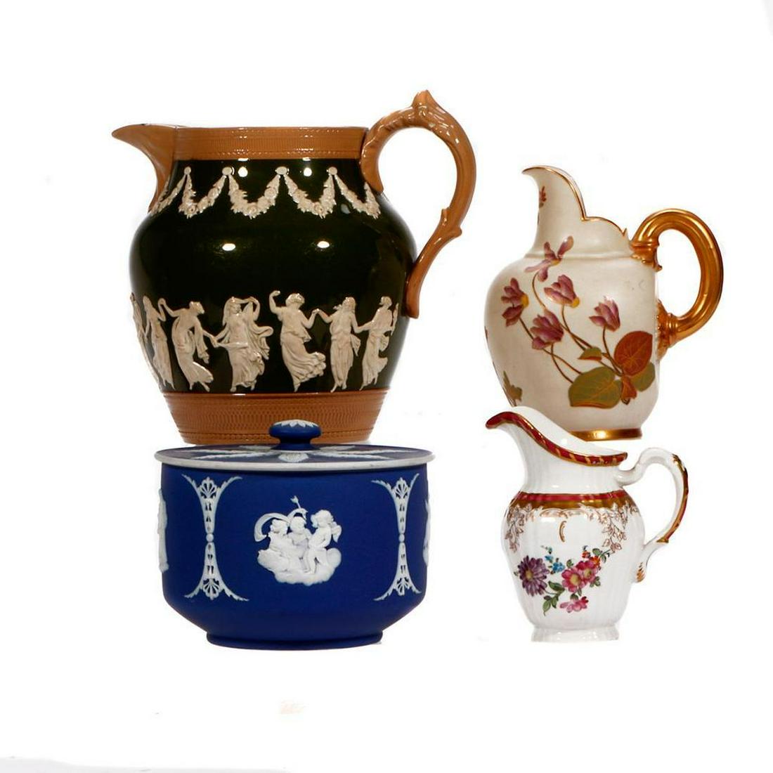 A Wedgwood Dish, with Three Pitchers. (1 of 4)