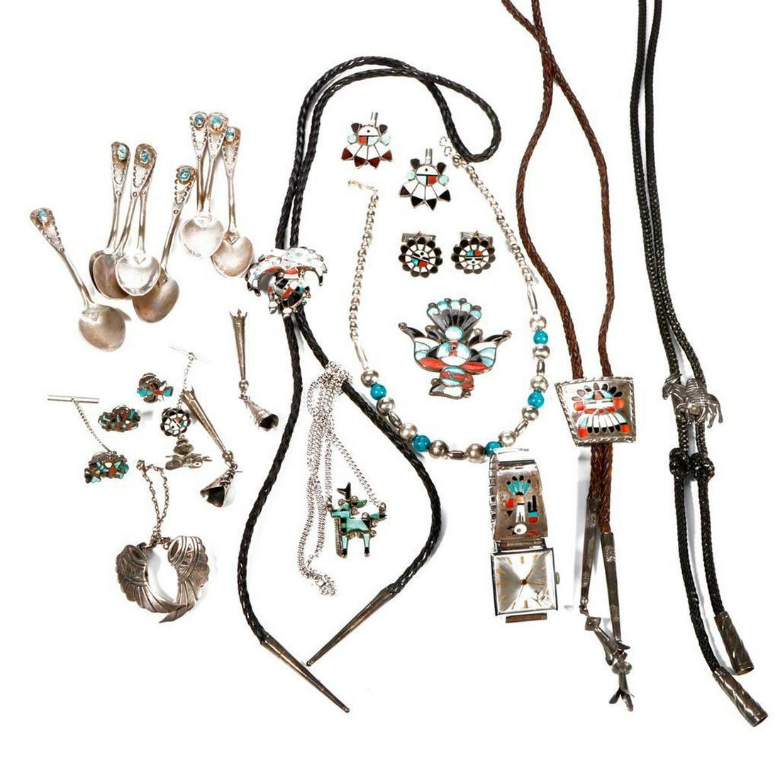 Collection of Southwest jewelry and objects. (1 of 4)