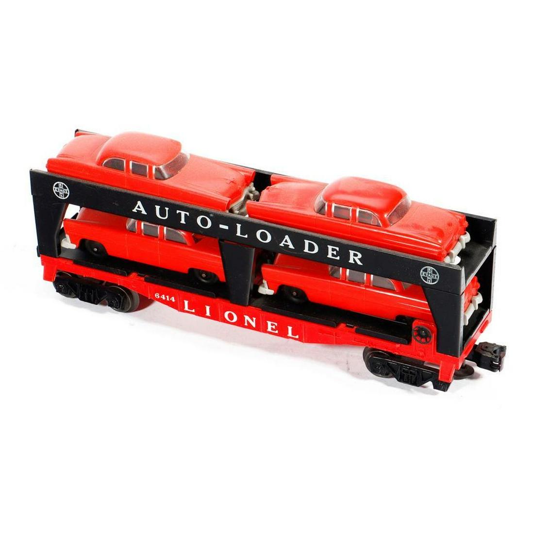 Lionel Postwar 6414 Evans Auto Loader w Red cars/gray bumpers (1 of 2)